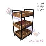ترولی سه طبقه چوبی